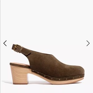 Madewell Marlo slingback clog in suede  - 7 1/2